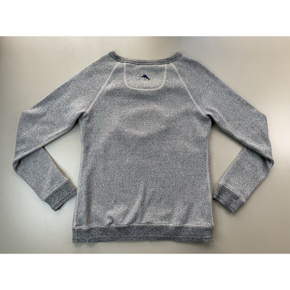 Tommy Bahama Womens Baltimore Ravens Pullover S Gray Cozy Game Day Tailgate Boho - Picture 10 of 12